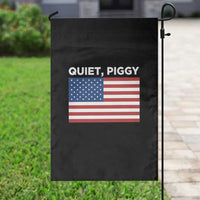Quiet Piggy Patriotic Meme Garden Flag Satirical USA Flag Free Speech - Wonder Print Shop