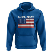 Quiet Piggy Patriotic Meme Hoodie Satirical USA Flag Free Speech - Wonder Print Shop