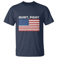 Quiet Piggy Patriotic Meme T Shirt Satirical USA Flag Free Speech - Wonder Print Shop