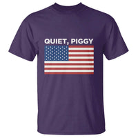 Quiet Piggy Patriotic Meme T Shirt Satirical USA Flag Free Speech - Wonder Print Shop