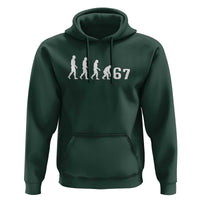Funny 67 Reverse Evolution Hoodie Sarcastic Six Seven Meme - Wonder Print Shop
