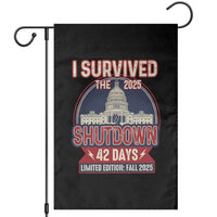 I Survived the 2025 Shutdown Garden Flag Funny Government Closure Parody Political Humor - Wonder Print Shop