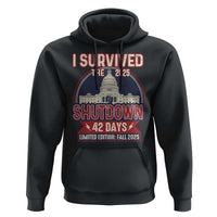 I Survived the 2025 Shutdown Hoodie Funny Government Closure Parody Political Humor - Wonder Print Shop