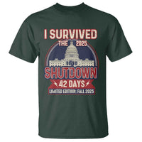 I Survived the 2025 Shutdown T Shirt Funny Government Closure Parody Political Humor - Wonder Print Shop