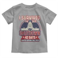 I Survived the 2025 Shutdown Toddler T Shirt Funny Government Closure Parody Political Humor - Wonder Print Shop