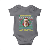 Funny Ed Gein Horror Christmas Meme Baby Onesie Drinking Wine Eating This Sinful Cold Cuts Viral Scene - Wonder Print Shop