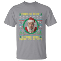 Funny Ed Gein Horror Christmas Meme T Shirt Drinking Wine Eating This Sinful Cold Cuts Viral Scene - Wonder Print Shop