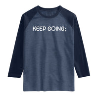 Keep Going Semicolon Suicide Prevention Awareness Raglan Shirt Mental Health Support You Matter Inspiration Radiate Positivity