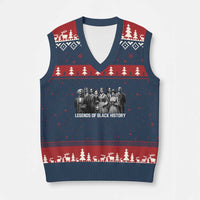 Legends of Black History V-Neck Knit Sweater Vest Civil Rights Leaders - Wonder Print Shop