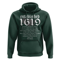 African American History Hoodie Project 1619 Established American Map Retro Vintage