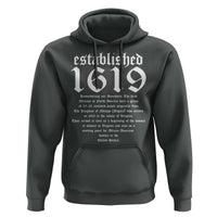 African American History Hoodie Project 1619 Established American Map Retro Vintage