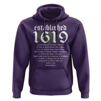 African American History Hoodie Project 1619 Established American Map Retro Vintage