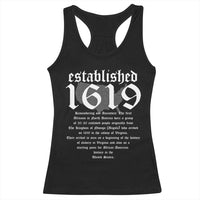 African American History Racerback Tank Top Project 1619 Established American Map Retro Vintage