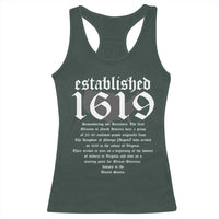 African American History Racerback Tank Top Project 1619 Established American Map Retro Vintage