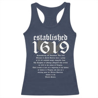 African American History Racerback Tank Top Project 1619 Established American Map Retro Vintage