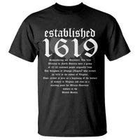 African American History T Shirt Project 1619 Established American Map Retro Vintage - Wonder Print Shop