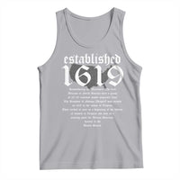 African American History Tank Top Project 1619 Established American Map Retro Vintage