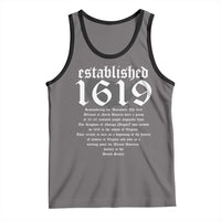 African American History Tank Top Project 1619 Established American Map Retro Vintage