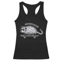 Funny Opossum Meme Racerback Tank Top Awesome Possum Cool 90s Retro Vintage Animal Lover