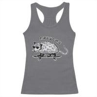 Funny Opossum Meme Racerback Tank Top Awesome Possum Cool 90s Retro Vintage Animal Lover
