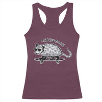 Funny Opossum Meme Racerback Tank Top Awesome Possum Cool 90s Retro Vintage Animal Lover