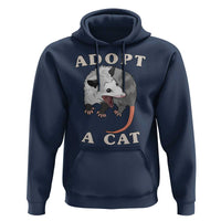 Funny Opossum Meme Hoodie Adopt A Cat Possum Team Trash Vibes