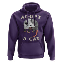 Funny Opossum Meme Hoodie Adopt A Cat Possum Team Trash Vibes
