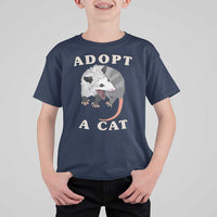 Funny Opossum Meme T Shirt For Kid Adopt A Cat Possum Team Trash Vibes - Wonder Print Shop