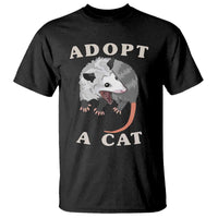 Funny Opossum Meme T Shirt Adopt A Cat Possum Team Trash Vibes - Wonder Print Shop