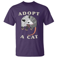 Funny Opossum Meme T Shirt Adopt A Cat Possum Team Trash Vibes - Wonder Print Shop