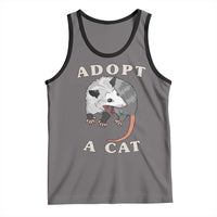 Funny Opossum Meme Tank Top Adopt A Cat Possum Team Trash Vibes
