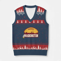 Washington Football Native American Feather V-Neck Knit Sweater Vest - Wonder Print Shop