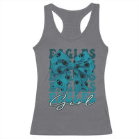 Eagle Girls Racerback Tank Top Midnight Green Coquette Bow Retro Vintage