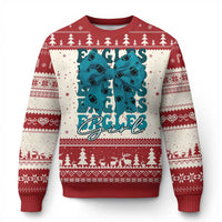 Eagle Girls Knitted Sweatshirt Midnight Green Coquette Bow Retro Vintage