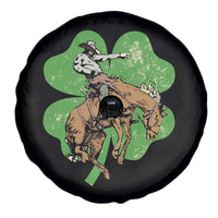 St Patrick's Day Lucky Cowboy Spare Tire Cover Retro Vintage Clover