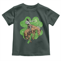 St Patrick's Day Lucky Cowboy Toddler T Shirt Retro Vintage Clover