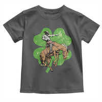 St Patrick's Day Lucky Cowboy Toddler T Shirt Retro Vintage Clover