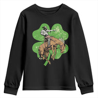 St Patrick's Day Lucky Cowboy Youth Sweatshirt Retro Vintage Clover