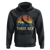 Three Rex 3rd Birthday Hoodie 3 Years Old Dinosaur Bday Boy