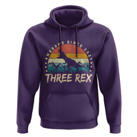 Three Rex 3rd Birthday Hoodie 3 Years Old Dinosaur Bday Boy