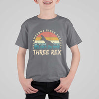 Three Rex 3rd Birthday T Shirt For Kid 3 Years Old Dinosaur Bday Boy