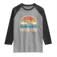 Three Rex 3rd Birthday Raglan Shirt 3 Years Old Dinosaur Bday Boy