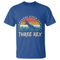 Three Rex 3rd Birthday T Shirt 3 Years Old Dinosaur Bday Boy