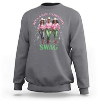 Melanin Cowgirl Swag Sweatshirt Pink Green African American Cowgirls Black History