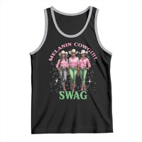 Melanin Cowgirl Swag Tank Top Pink Green African American Cowgirls Black History