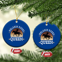 Melanin Rodeo Queen Ceramic Ornament Cowgirl Riding Horse African American Cowgirls Retro - Wonder Print Shop