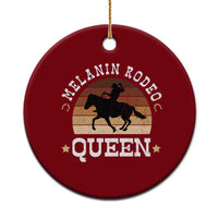 Melanin Rodeo Queen Ceramic Ornament Cowgirl Riding Horse African American Cowgirls Retro - Wonder Print Shop