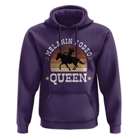 Melanin Rodeo Queen Hoodie Cowgirl Riding Horse African American Cowgirls Retro