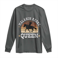 Melanin Rodeo Queen Long Sleeve Shirt Cowgirl Riding Horse African American Cowgirls Retro