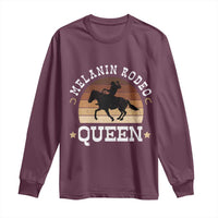 Melanin Rodeo Queen Long Sleeve Shirt Cowgirl Riding Horse African American Cowgirls Retro